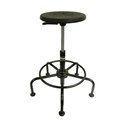 Shopsol Stool Polyurethane Round Seat 22 In to 32 In Seat Ht. Welded Footring Tubular Base 300 lbs. Seat Cap 1010888